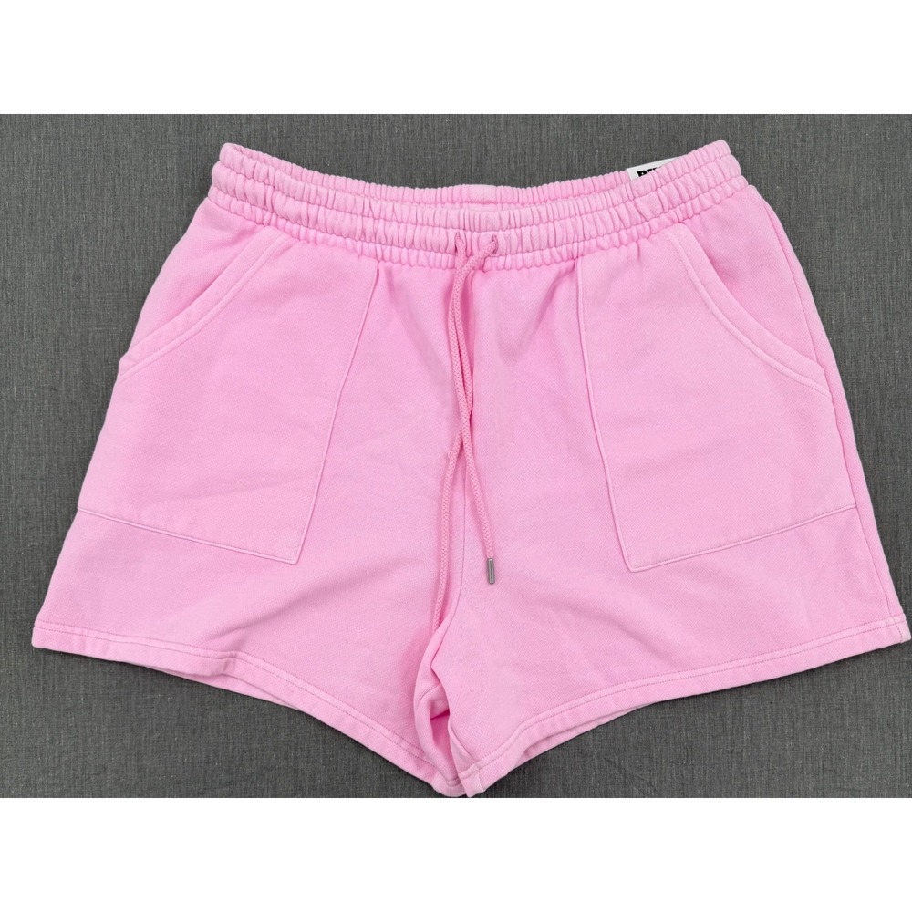 Victoria's Secret PINK Ivy Fleece Classic Shorts Pink Embroidered Logo Large NWT